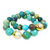 Mixed Turquoise Bracelets with Pearls-Med Size Beads