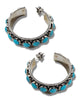 Sterling Silver Turquoise Hoops