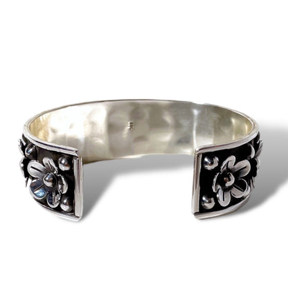 Floral Sterling Silver Cuff