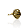 Gold Coin Etched Ring