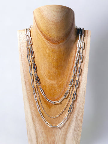 Sterling Silver Paperclip Chain Necklaces