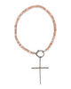 Short Moonstone Beaded Necklaces with Black Diamond Clasp