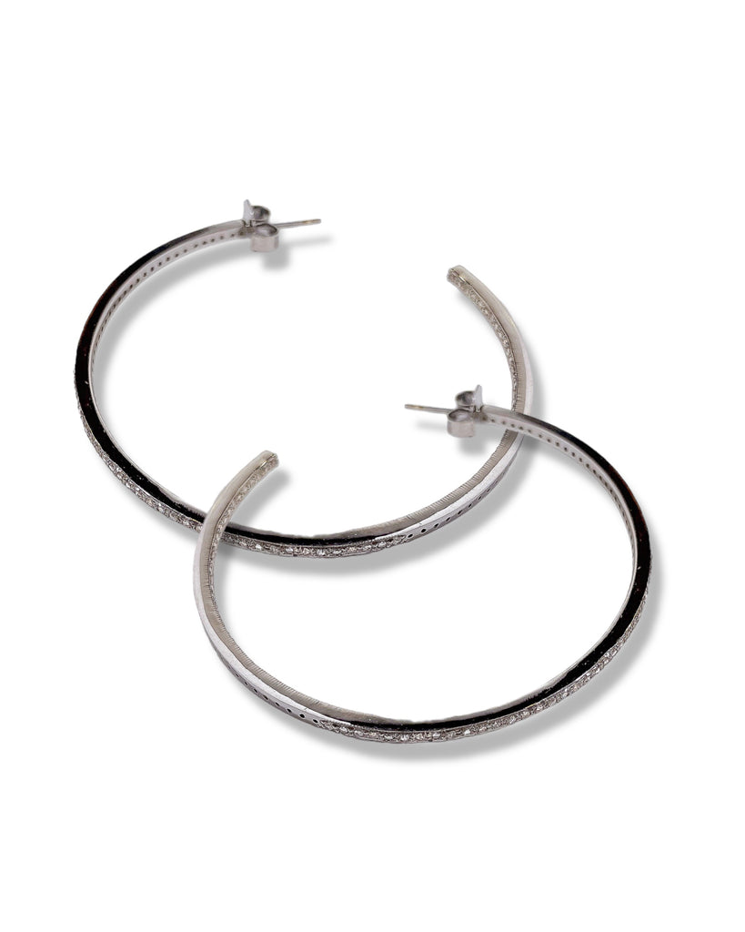 Round Thin Hoop Earrings - Large 044-00834 - Gail Jewelers
