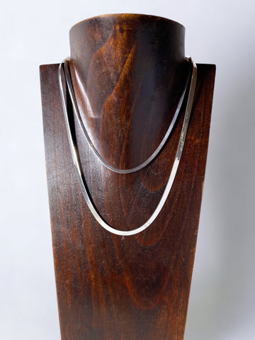 Sterling Silver Herringbone Necklaces