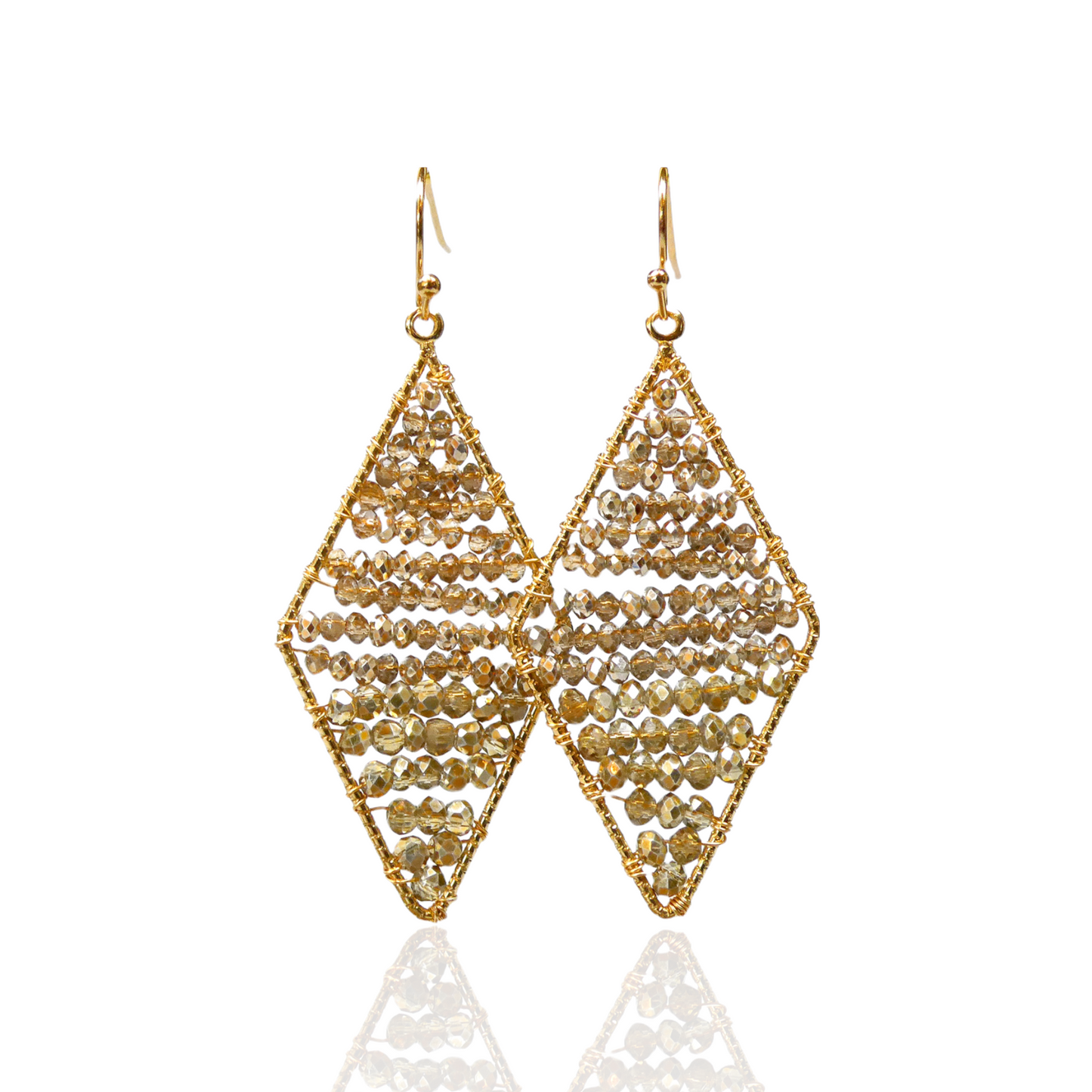 Crystal Diamond Shaped Like Earrings