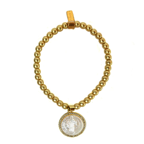 Pearl Coin Charm Bracelet